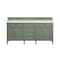 James Martin Vanities Brittany 72in Double Vanity, Smokey Celadon w/ 3 CM White Zeus Top 650-V72-SC-3WZ - alternate 5